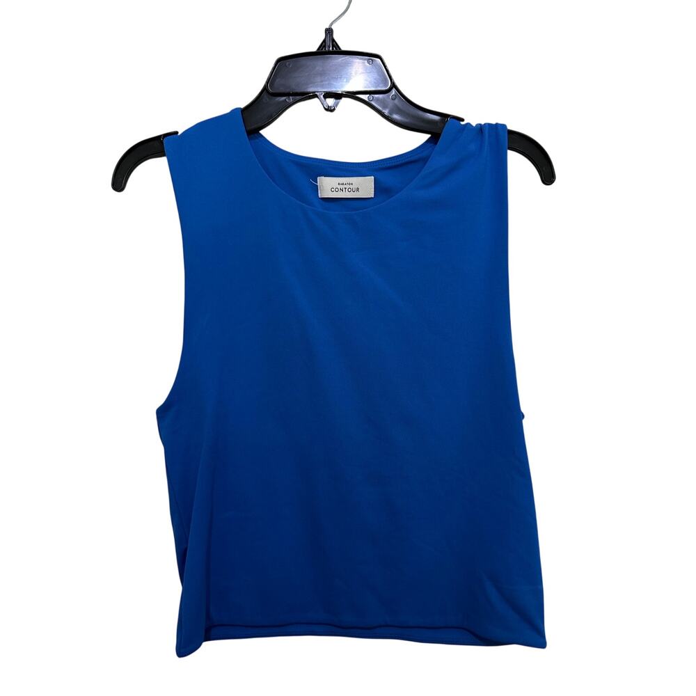 Babaton Contour Crop Tank Top Muscle Blue Size Medium